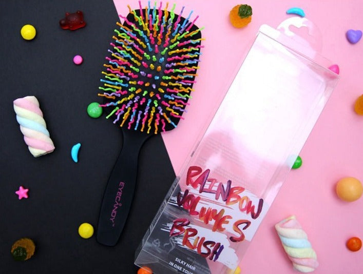 Eyecandy Rainbow Volume S Paddle Brush / Black