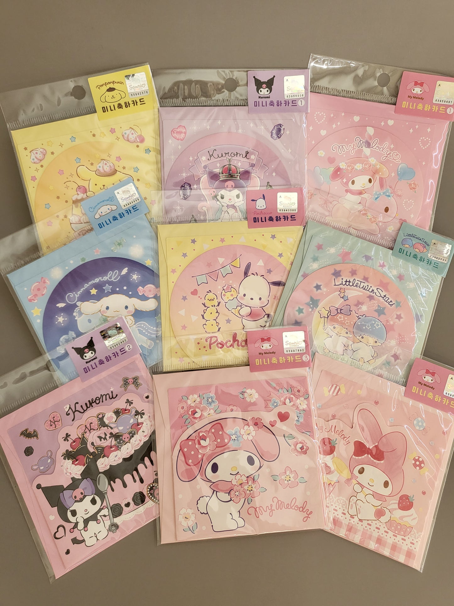 Cute Mini Card 9 SET / 미니축하카드 9종 세트 (1.66/ea)