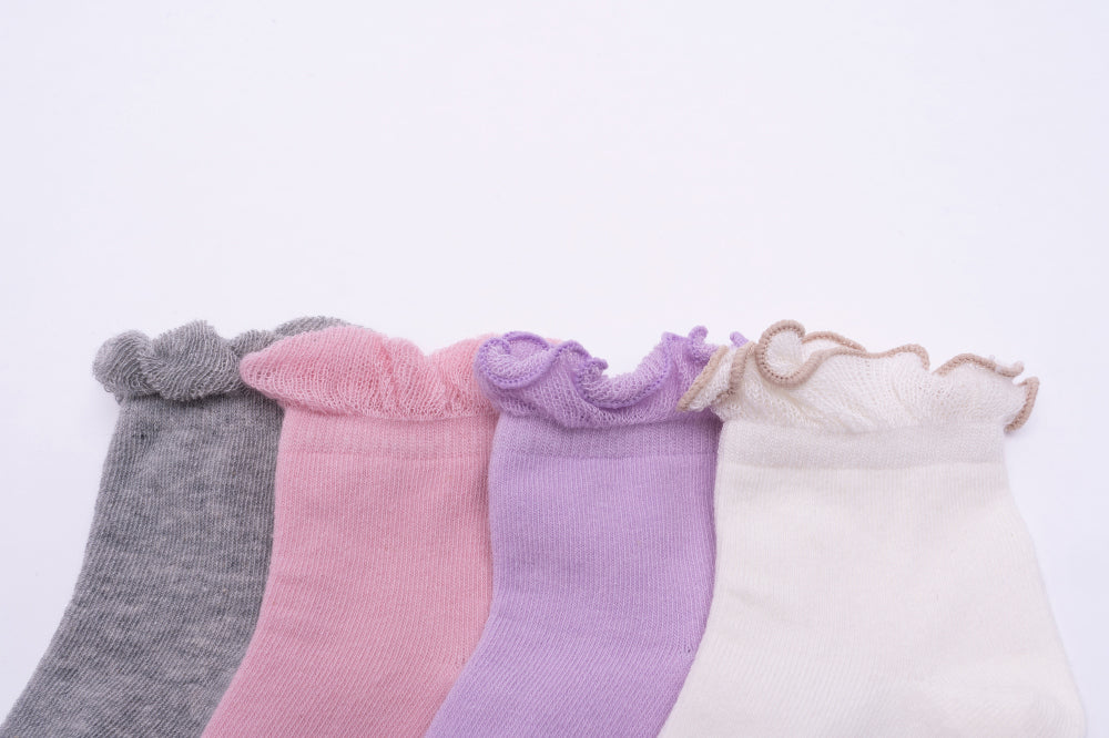 Girls Socks 4 Pack / 여아 프릴 양말 4종 세트
