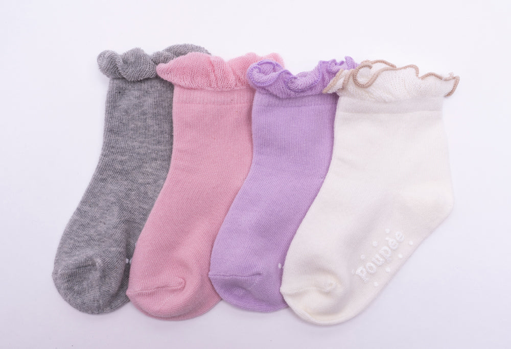 Girls Socks 4 Pack / 여아 프릴 양말 4종 세트