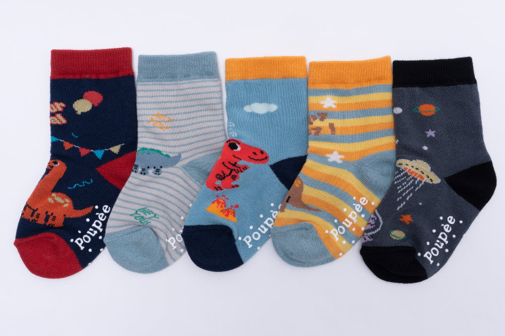 Boy Socks 5 Set (3~10Y) / 쥬라기 양말 5종세트 (3~10세)